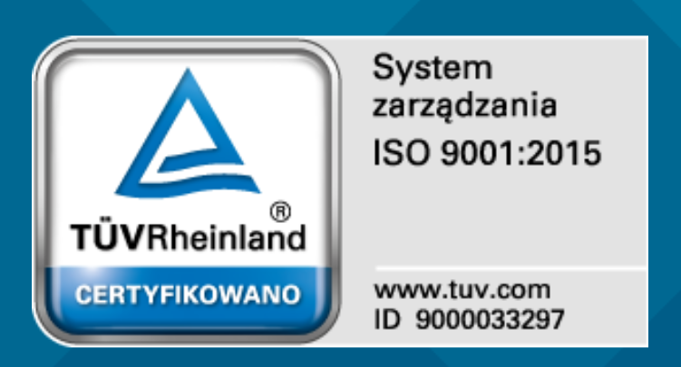 TÜV Rheinland: System zarządzania ISO 9001:2015, ID 9000033297